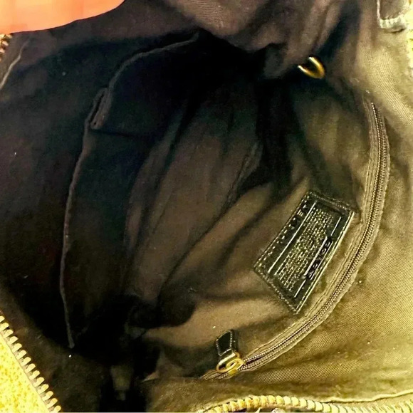 Vintage COACH Soho Slim Duffle Signature C Logo Jacquard Canvas Fabric & Leather - Picture 9 of 12